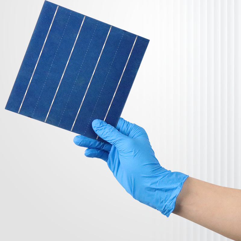 9寸電池片專用低氯低硫藍(lán)色丁腈手套